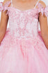 Girls Sparkling Off Shoulder Detachable Butterfly Corset Back Princess Ball Gown 2-16